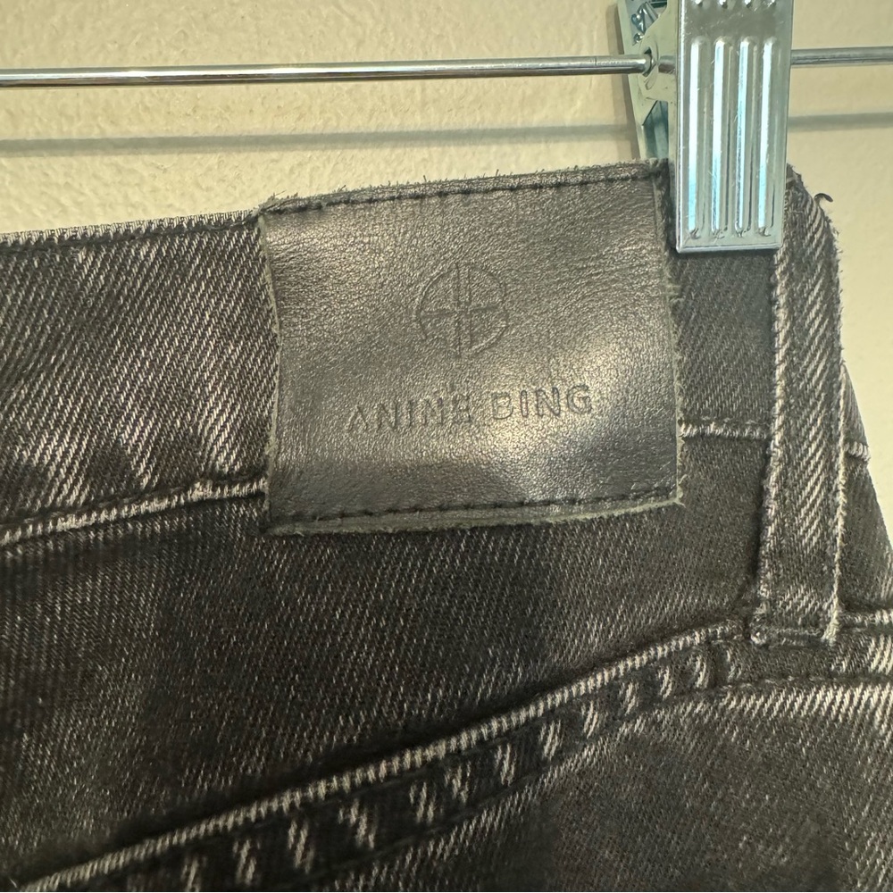 ANINE BING Sonya Straight Leg Jeans in Dark Charcoal sz26 - Picture 12 of 14